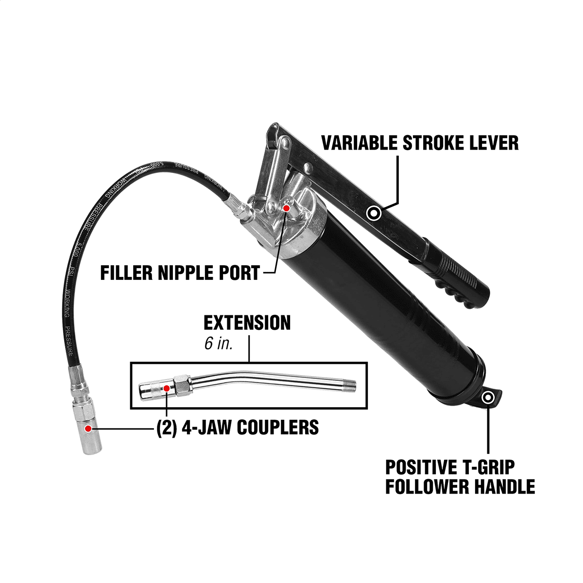 Legacy Manufacturing Workforce Pro Heavy Duty Lever Action Grease Gun