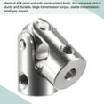 thumbnail image 6 of Uxcell 3.17mm to 3.17mm Rotatable Universal Joint Shaft Coupling L23 x D9 with Wrench Steel 3 Pack, 6 of 7