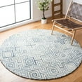 thumbnail image 2 of SAFAVIEH Marquee Vaughn Geometric Area Rug, Ivory/Blue, 6' x 6' Round, 2 of 11