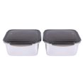 thumbnail image 2 of 2 piezas Rectángulo de acero inoxidable - Caja de almacenamiento Caja sellada Contenedor de alimentos - Lonchera con tapa, 2 of 5