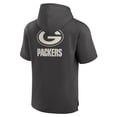 thumbnail image 3 of Men's Fanatics Charcoal Green Bay Packers Elements Future Ground Lettering Short Sleeve Pullover Hoodie, 3 of 3