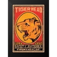 thumbnail image 2 of Phillumenart 13x18 Black Modern Framed Museum Art Print Titled - Tiger Head Safety Matches, 2 of 5