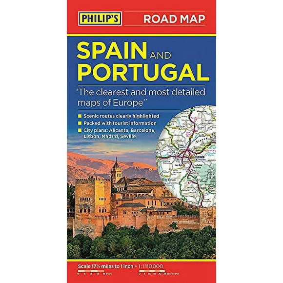 Pre-Owned: Philip's Spain and Portugal Road Map (Philip's Sheet Maps) (Paperback, 9781849075435, 1849075433)