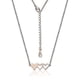 thumbnail image 2 of Collar de tres hermanas Yuxing con colgante de corazón a juego Acero inoxidable Baño de oro rosa A 30354 A, 2 of 5