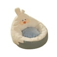 thumbnail image 4 of DOLITY Cat Bed Lightweight Cushion Cartoon Chicken Cuddling Nest for Dog Puppy Cats Beige White, 4 of 8
