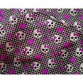 thumbnail image 4 of oneOone Silk Tabby Purple Fabric Skull Craft Projects Decor Fabric Printed By The Yard 42 Inch Wide, 4 of 4