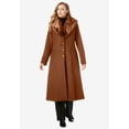 thumbnail image 3 of Jessica London Women's Plus Size Long Wool-Blend Coat With Faux Fur Collar, 3 of 6