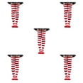 thumbnail image 2 of Redempat Stylish Striped Socks for Costume Party Comfortable and Trendy Patterned Sweet White Red 50cm 5Set, 2 of 6