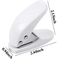 thumbnail image 2 of Mini Hole Puncher,single Ring Hole Puncher for paper (white, 1 ring), 2 of 4