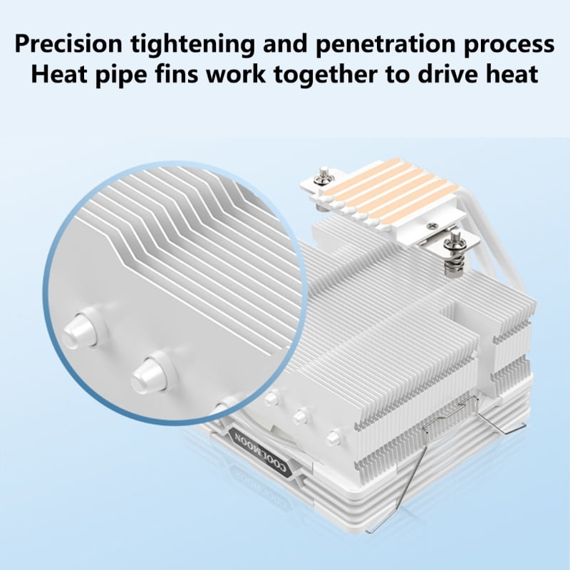 Efficient Down Flows 6 Heat Pipe CPU Air Coolers with ARGB Lighting &Powerful AntiGravity Design for Socket AM4 AM5