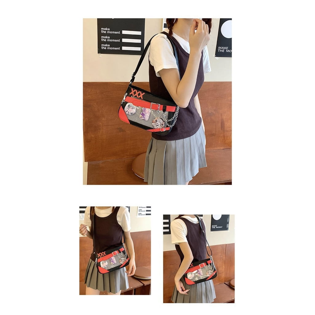 Fashionable Ita Bag for Women withAn1meBadge Display and Color Matching