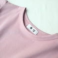 thumbnail image 4 of NIEWTR Girls Basic Ruffle Sleeve T-Shirts Crewneck Slim Fit Tank Tops Soft Fashion Tees(Pink,6-7 Years), 4 of 7