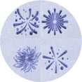 thumbnail image 1 of Ahgly Tapis Rond Lavable en Machine Intérieur Transitionnel Bleu Lavande, 6 Pieds Rond, 1 of 7