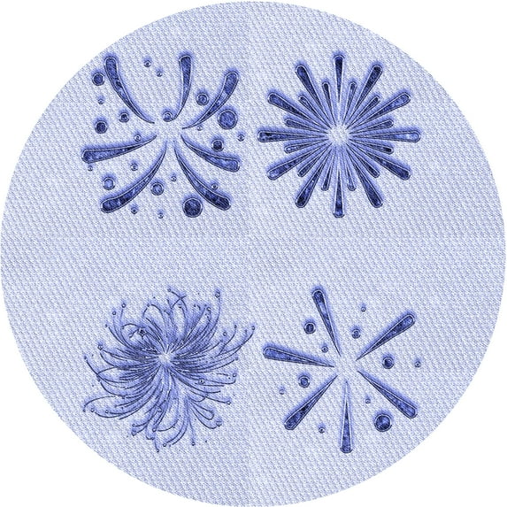 Ahgly Company Indoor Round Patterned Lavender Blue Area Rugs, 6' Round