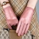 thumbnail image 5 of Guantes de piel auténtica para mujer, de primavera y otoño, finos, para pantalla táctil, para conducir, ciclismo, coche eléctrico, sencillos, de moda, cortos, de primera capa, de piel de oveja, 5 of 5