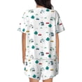 thumbnail image 3 of Bixox Women's Cartoon House Car Printed Pajama Set 2 Piece Lounge Set Top and Shorts Soft Pajamas, Shorts with Pockets, 3 of 7