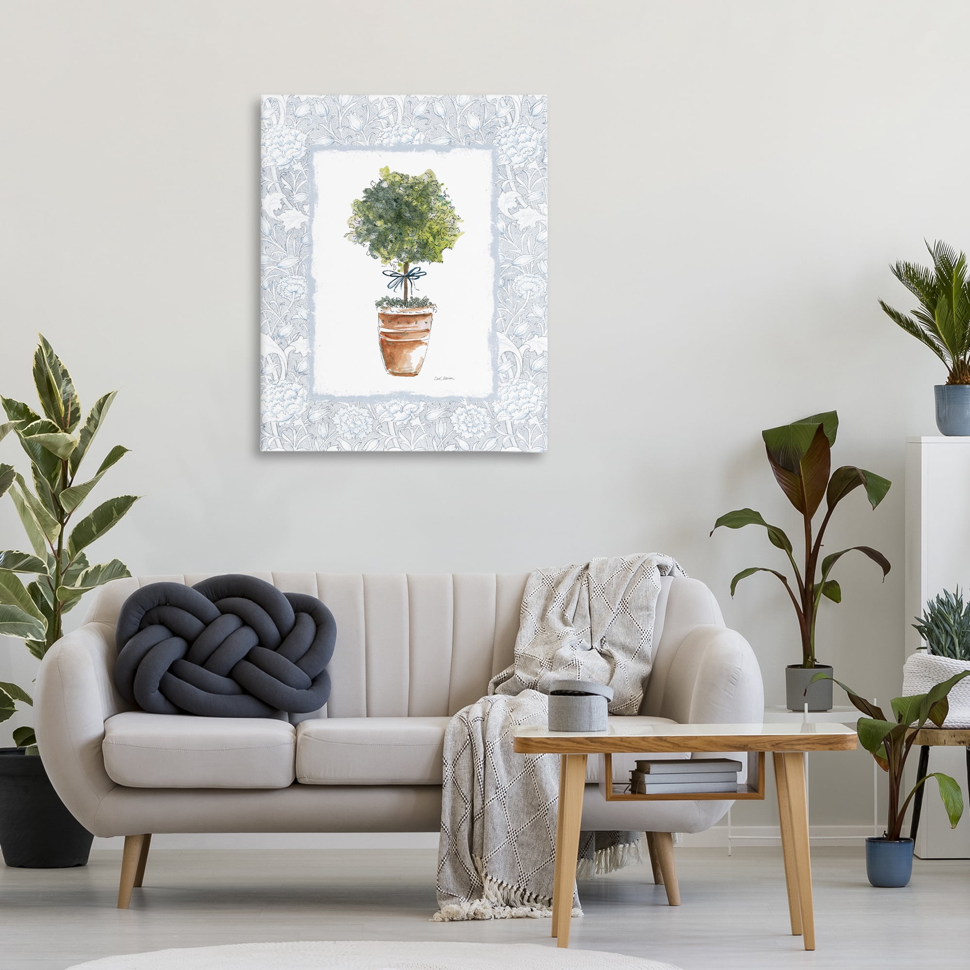 Stupell Industries Potted Topiary in Terracotta Canvas Wall Art, design by Carol Robinson