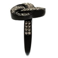 thumbnail image 4 of Luxe Jewelry Designs Women's Black IP Stainless Steel Ring with Light Smoked Crystals - Size 10, 4 of 4