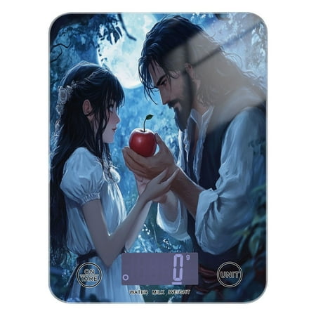 

WOBOGO Couple Sharing Apples Together Kitchen Scale Digital Gram and Ounce Weighing for Cooking Baking Ketogenic Diet Meal Prep