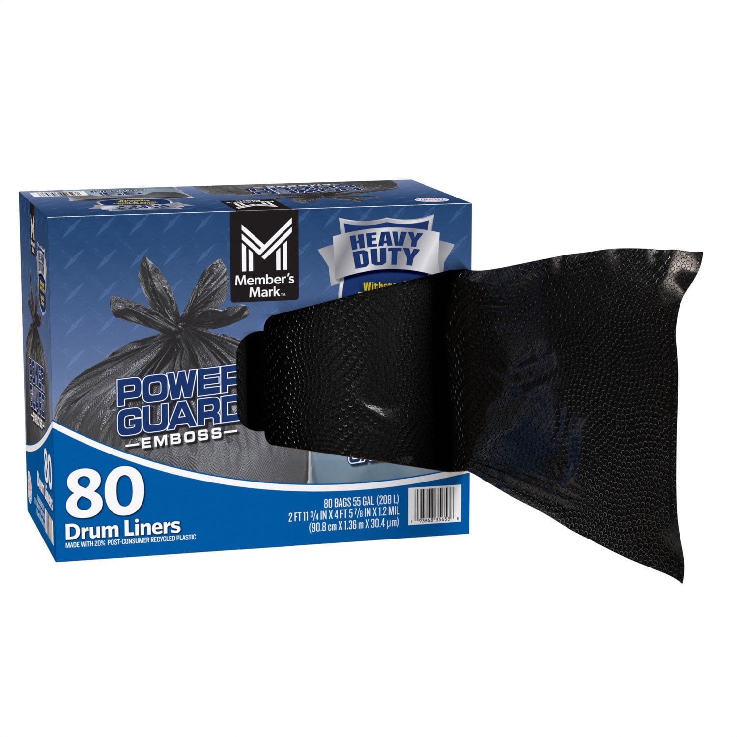 M M Heavy Duty 55-Gallon Drum Liner Trash Bags, 80 ct.