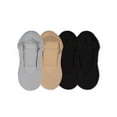 thumbnail image 4 of MeMoi 4 Pairs Women's Cushioned Fine Edge No-Show Sock Liner - Womens - Female, One Size, Brown-Tan-Black, 4 of 11