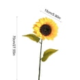 thumbnail image 3 of Artificial Sunflower Bouquet Faux Silk Sun Flower Stems Home Living Room Office Floor Vase Decor Wedding Farmhouse Table Centerpiece Floral Arrangement Natural Style Decoration, 3 of 6