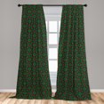 thumbnail image 5 of Ambesonne Afghan Curtains, Circles and Squares, Pair of 28"x95", Multicolor, 5 of 5