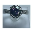 thumbnail image 6 of 7mm Round Concave Mystic Topaz and Diamond 14kt White Gold Ring, 6 of 6