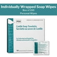 thumbnail image 2 of PDI Castile Soap Wipes, Premoistened Facial Cleansing Towelette, 5 in x 7.7 in, 100 Count, 10 Packs, 1000 Total, 2 of 4