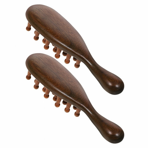 ACDANC 2pcs Sandalwood Scalp Massage Comb Set Wood Wooden Brush Wide Tooth Hairbrush for Massage Tool for Men and Women