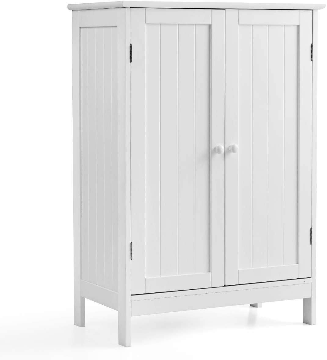 Giantex Bathroom Floor Wooden Freestanding Storage