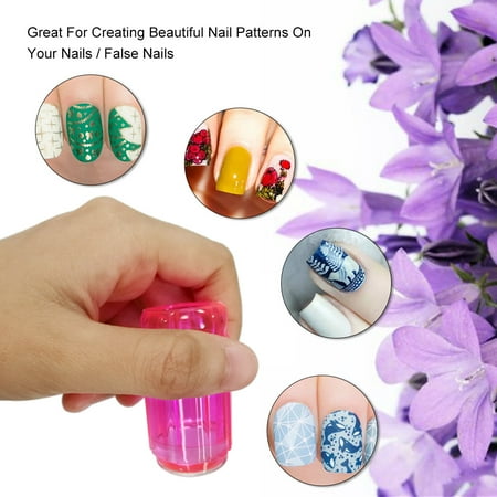 nail stamping scraper jelly lid plates clear head diy stamper silicone