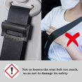 thumbnail image 4 of Ajustador negro del cinturón de seguridad del coche de 2 piezas, localizador del cinturón del hombro y del cuello de la abrazadera del cinturón de seguridad del coche, 4 of 5