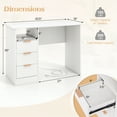 thumbnail image 3 of Gymax 42.5'' Home Office Desk w/ Power Outlet 3 Storage Drawers & Open Compartment, 3 of 10