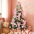 thumbnail image 4 of cpengpj Velvet Christmas Bows Tree Ornaments, Red, Pink Polyester Decor for Xmas Tree, Wreath, Indoor Festive Decorations (26x13cm), 4 of 11