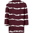 thumbnail image 4 of Women's Casual 3/4 Sleeve T-Shirts Round Neck Loose Casual Cute Tunic Tops Basic Tees Blouses Loose Fit Pullover Business Work Floral Print Tshirts, 4 of 4