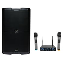 Mackie SRM215 V-Class 15” Powered PA DJ Speaker w/Bluetooth Dual Wireless Mics