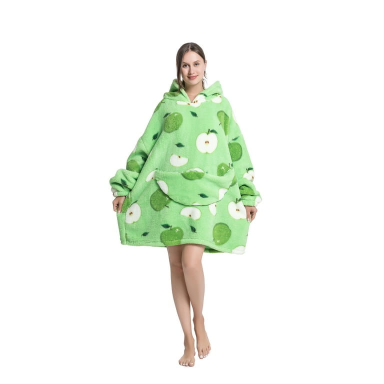 Oversized Hoodie Blanket Wearable Blanket Sweatshirt Plush Warm