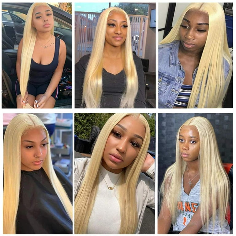 613 Blonde Lace Front Wigs Human Hair 13x4 150% Density Straight