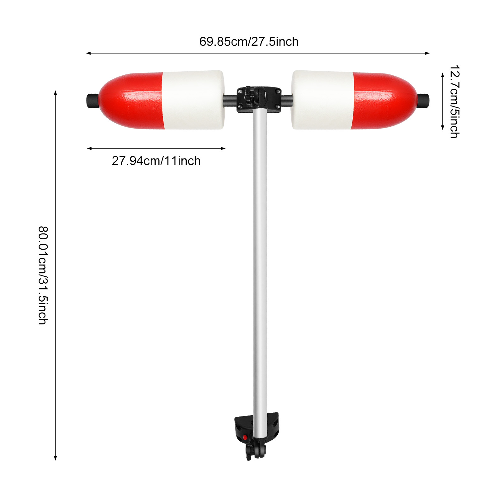 Pair For Marine Boat Kayak Canoe PVC Stabilizer System 2x Outrigger Arms Fishing for Most Kayaks and Canoes