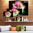 thumbnail image 3 of Grand Cercle avec Courbes Jaunes - Impression sur Toile Florale, 3 of 4