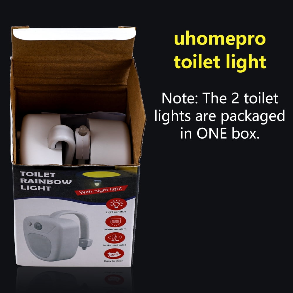 UltraPro Toilet Light Motion Sensor, Toilet Night Light, 2 Pack