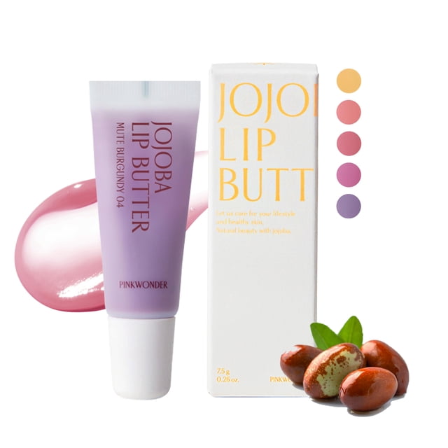 PINKWONDER Mantequilla labial de jojoba (Borgoña mudo 04)