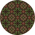 thumbnail image 1 of Ahgly Company Machine Washable Indoor Round Transitional Oak Brown Area Rugs, 6' Round, 1 of 7