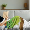 thumbnail image 3 of Caterpillar Soft Flannel Fleece Blanket, Green Bug with a Cap Walking on a Branch Baby Animal Illustration, Cozy Plush for Indoor and Outdoor Use, 50" x 60", Apple Green Brown Orange, by Ambesonne, 3 of 5