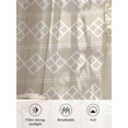 thumbnail image 6 of Sheer Curtains 54 Inch Length, Beige Boho Semi Sheer Curtains Light Filtering Window Treatment, Vintage Ethnic Tribe Abstract Art Geometric Privacy Voile Drapes for Living Room Bedroom 52x54 Inch, 6 of 7