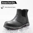 thumbnail image 4 of NORTIV 8 Slip On Work Boots for Men Steel Toe Waterproof Safety Construction Boots for Men, 4 of 6