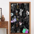thumbnail image 1 of Cortina para puerta de baño Skibidi, cortina opaca con estampado de patrón para ventana, cortina divisoria de ambientes, tapiz para decoración del hogar, 34" de ancho x 56" de largo, 1 of 1