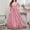 *A-Pink, variant on ClodeEU Women's Plus Size Elegant Lace Chiffon V Neck Maxi Dress,Butterfly Flowy Maxi Dresses With Rhinestone Ribbon Waist E-Wine,Womens Plus XXXXL