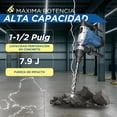 thumbnail image 4 of Martillo Perforador Sds Max Industrial 1100w. DongCheng azul Estándar, 4 of 10